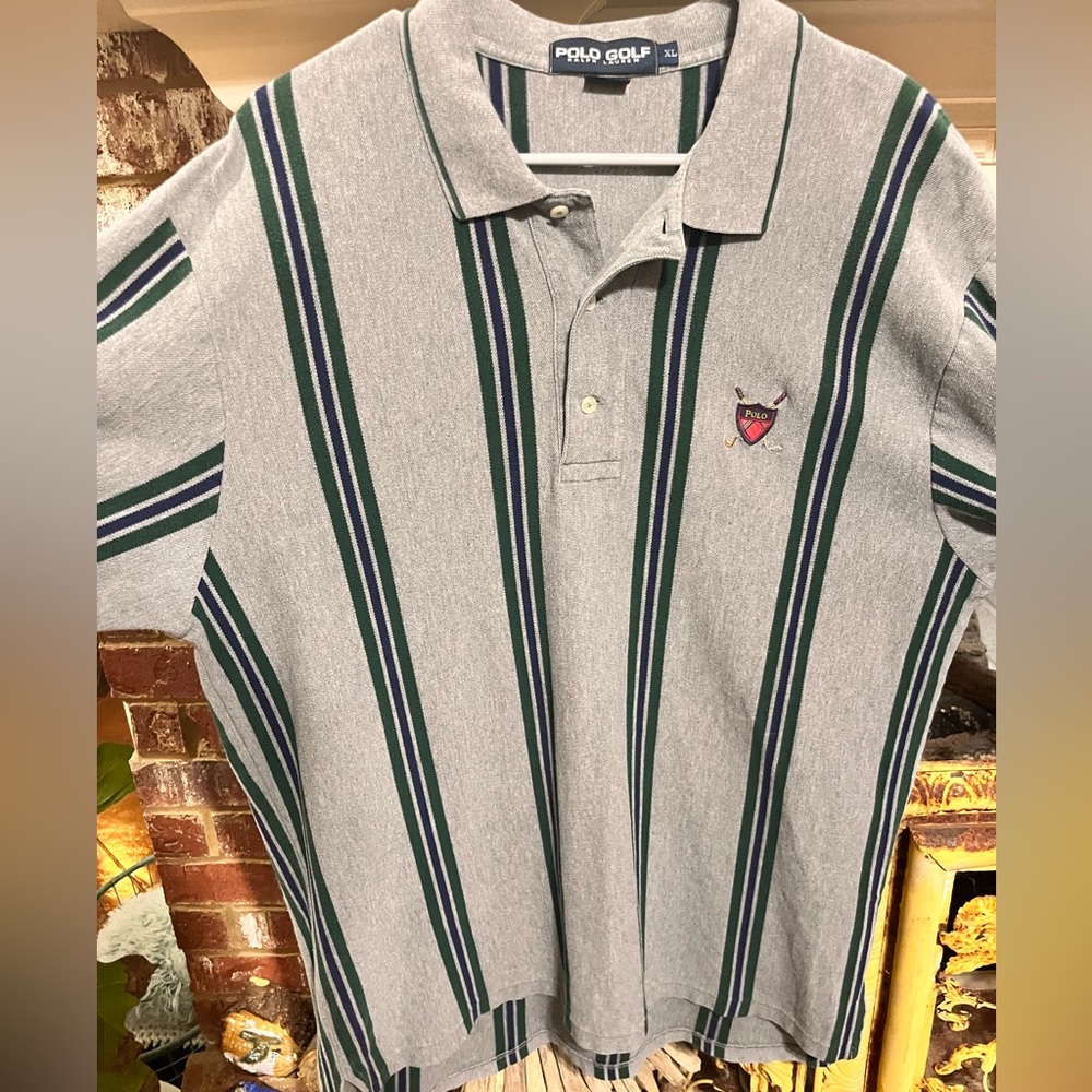 Polo Golf Ralph Lauren shirt In size XL green and grey